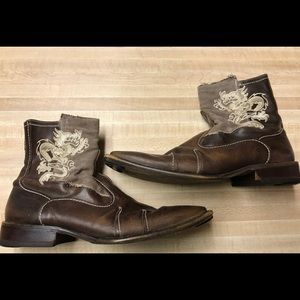 Mark Nason Vero Cudio Dragon Ankle Zipper Boots.